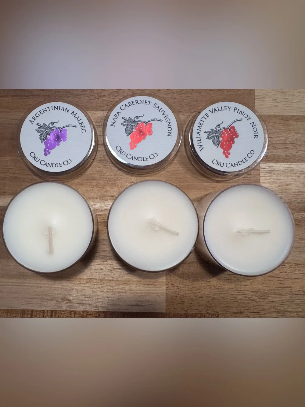 Cru Candle Co Wine themed candle set